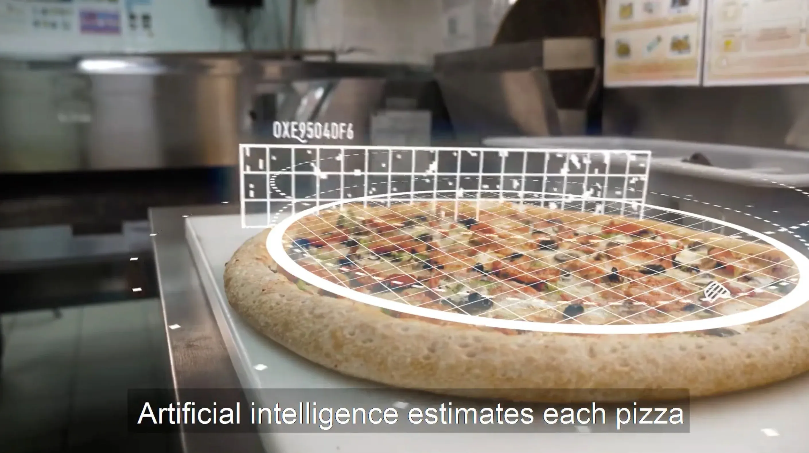 Анализ состава пиццы. Кадр из видеоролика